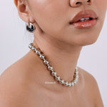 BORA Silver Beads Necklace - Stainless Steel