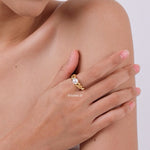 LUCY Pearl Ring - Gold Plated