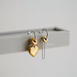 DARIEL Heart Hoop Earrings - Gold Plated