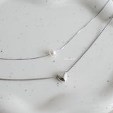 TYAZ Pearl Heart Necklace - Double Layer
