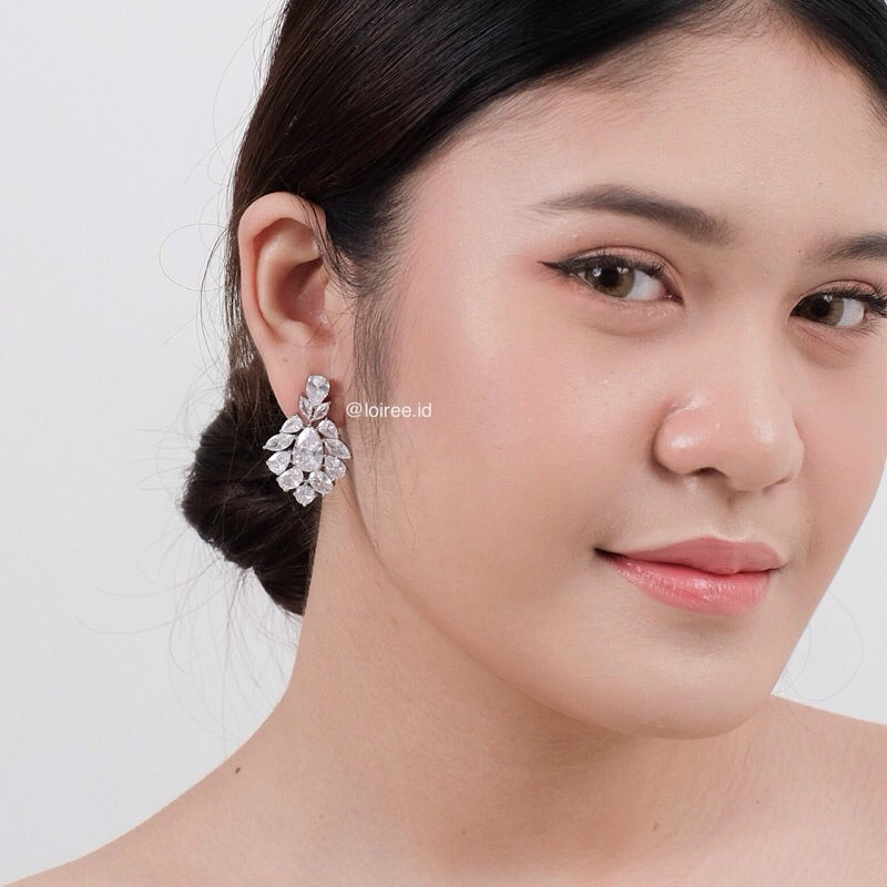 KIMBERLY Zirconia Bridal Earrings - Wedding