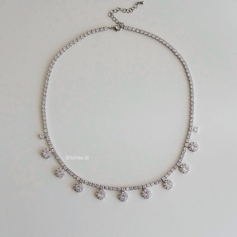 BLAIRE Zirconia Listring Bridal Necklace - Wedding