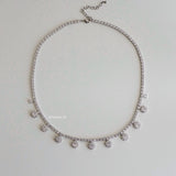 BLAIRE Zirconia Listring Bridal Necklace - Wedding