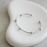 NOLA Bead Bangle Bracelet - Gold Plated