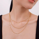 AVERY Three Layer Necklace - Gold Plated