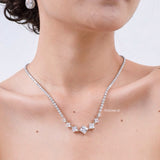 KATYA Zirconia Listring Bridal Necklace - Wedding