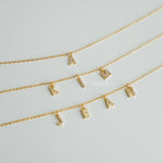 Personalized Tiny Letter Necklace - Gold Plated