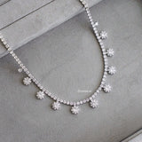 BLAIRE Zirconia Listring Bridal Necklace - Wedding