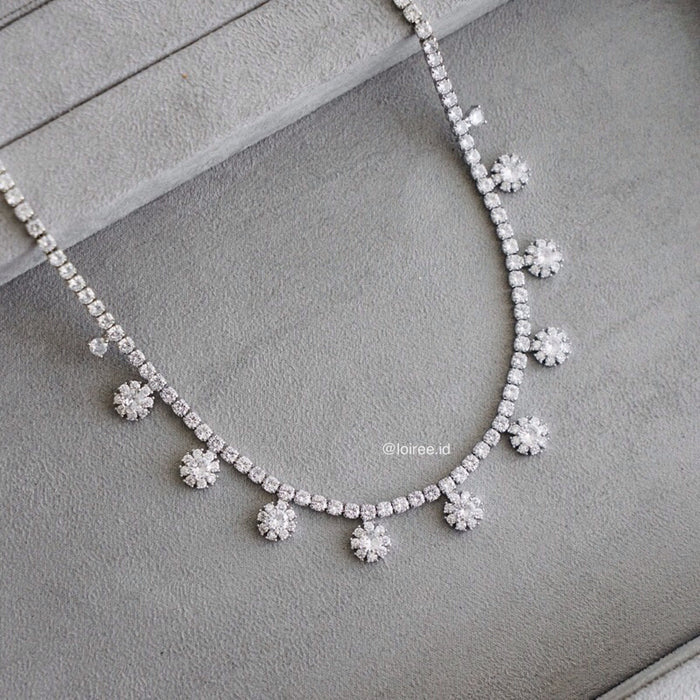 BLAIRE Zirconia Listring Bridal Necklace - Wedding