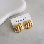ANDREA Chubby Earrings - Gold Plated