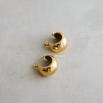 BONDI Chubby Ball Hoop Earrings - Gold Plated