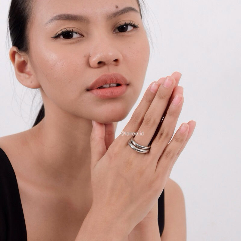 LENNON Two Tone Rings Set - Stainless steel