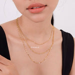 AVERY Three Layer Necklace - Gold Plated