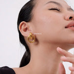 COMO Chunky Knot Earrings - Gold Plated