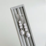 ZELDA Zirconia Dangle Bridal Earrings - Wedding