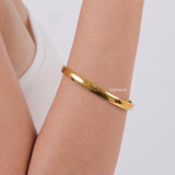 THELMA 6mm Bangle Bracelet - Gold Plated