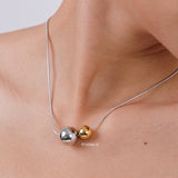 SAFO Two-Tone Ball Necklace - Gold Plated