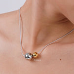 SAFO Two-Tone Ball Necklace - Gold Plated