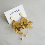 ROWYN Petal Flower Earrings - Gold Plated