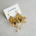 ROWYN Petal Flower Earrings - Gold Plated