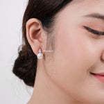 JUDE Zirconia Pearl Bridal Earrings - Wedding