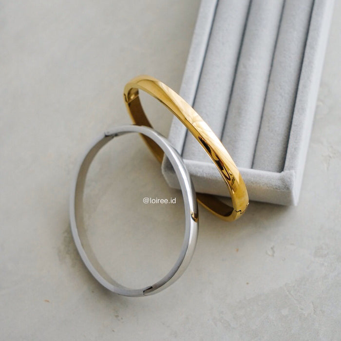 THELMA 6mm Bangle Bracelet - Gold Plated