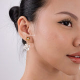 FLEUR Flower Earrings - Gold Plated
