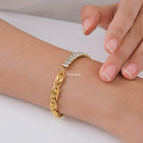 NOLAN Zirconia Chain Bracelet - Gold Plated