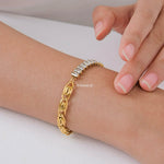 NOLAN Zirconia Chain Bracelet - Gold Plated