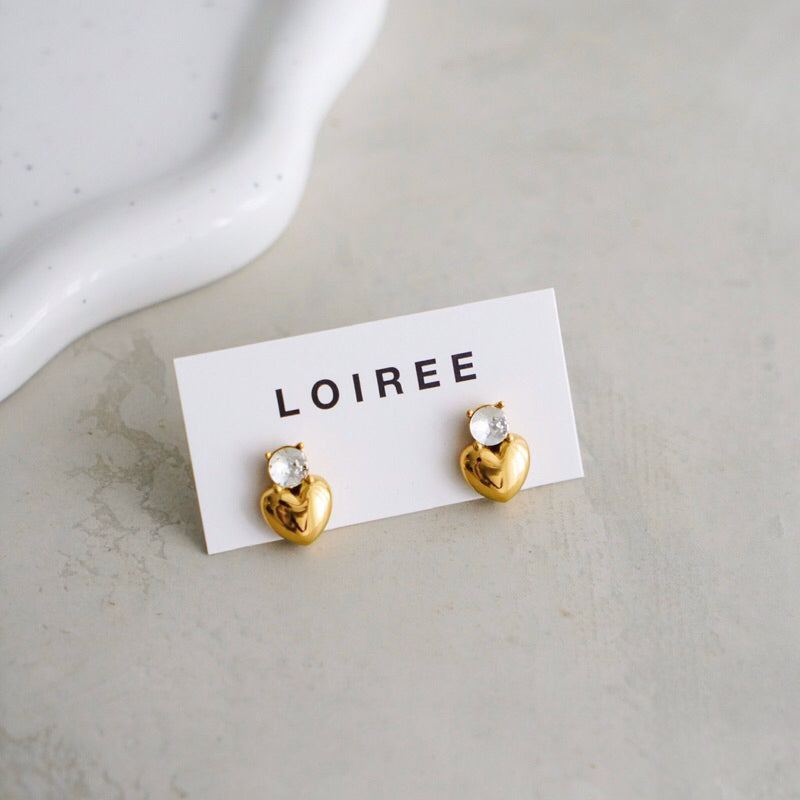 VINNA Heart Earrings - Gold Plated
