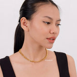XANDER Double Chain Cuban Necklace - Gold Plated