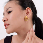 COMO Chunky Knot Earrings - Gold Plated