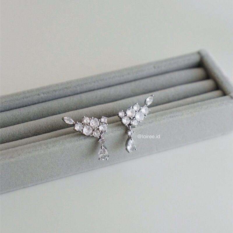 LEAH Zirconia Bridal Earrings - Wedding