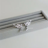 LEAH Zirconia Bridal Earrings - Wedding