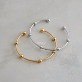 NOLA Bead Bangle Bracelet - Gold Plated