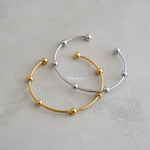 NOLA Bead Bangle Bracelet - Gold Plated