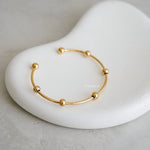 NOLA Bead Bangle Bracelet - Gold Plated