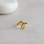 CALEB Irregular Curve Ring - Gold Plated