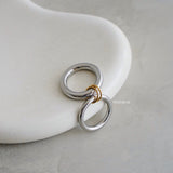 LENNON Two Tone Rings Set - Stainless steel