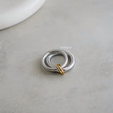 LENNON Two Tone Rings Set - Stainless steel