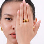 DAVIS Heart Shaped Ring - Gold Plated