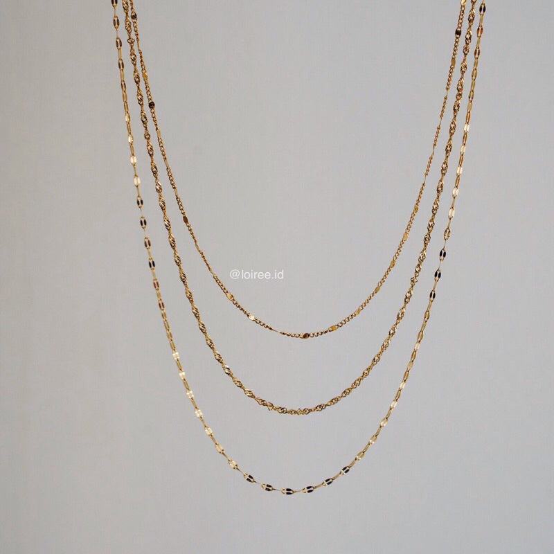 AVERY Three Layer Necklace - Gold Plated