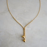 LUMEN Gold Beads Necklace - Gold Plated