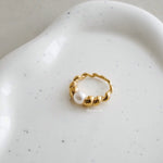LUCY Pearl Ring - Gold Plated