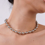 BORA Silver Beads Necklace - Stainless Steel