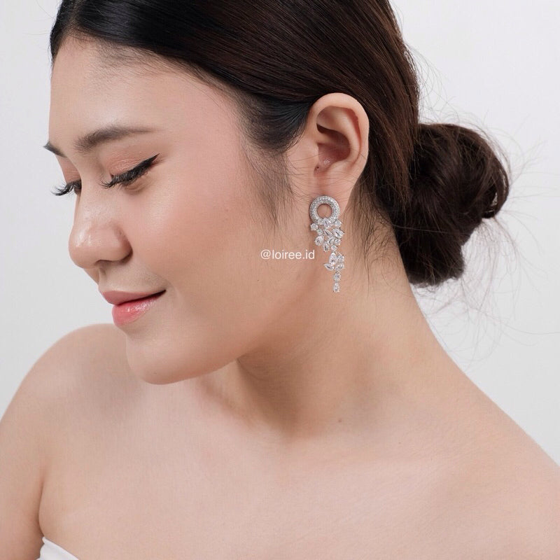 KAYLEEN Zirconia Bridal Earrings - Wedding