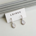 ELIZA Zirconia Dangle Bridal Earrings - Wedding