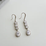 ZELDA Zirconia Dangle Bridal Earrings - Wedding