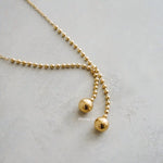 LUMEN Gold Beads Necklace - Gold Plated