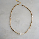 AKOYA Pearl Beads Necklace - Gold Plated